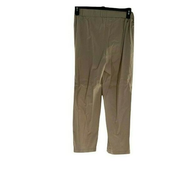 COS Khaki Pants Womens 6 Flat Front Stretch Casual Officewear Minimalist Pull On - Picture 2 of 7